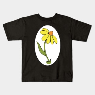 Daisy Whimsical Cartoon Illustration Happy Colours Kids T-Shirt